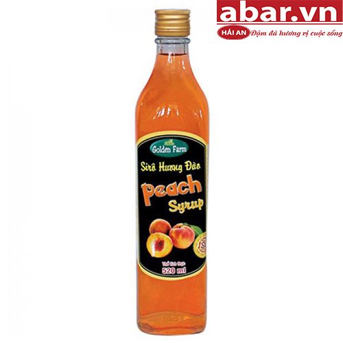 Siro Golden Farm Đào (Golden Farm Peach Syrup) - Chai 520ml